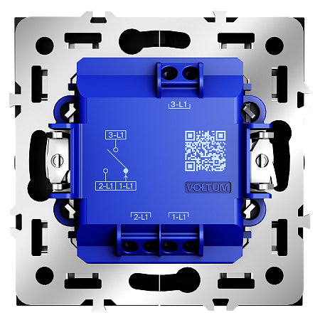 Выключатель двухклавишный встраиваемый для жалюзи 10А Voltum S70 (черный матовый) VLS020708 Выключатель двухклавишный встраиваемый для жалюзи 10А Voltum S70 (черный матовый) VLS020708