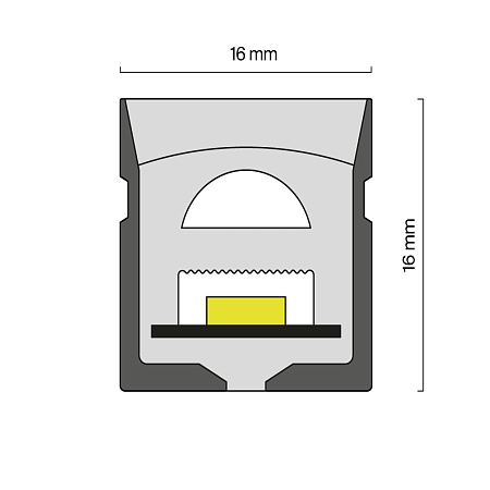Гибкий неон 10 Вт/м 4000К 24V IP20 Maytoni Изгиб вдоль оптической оси 432017