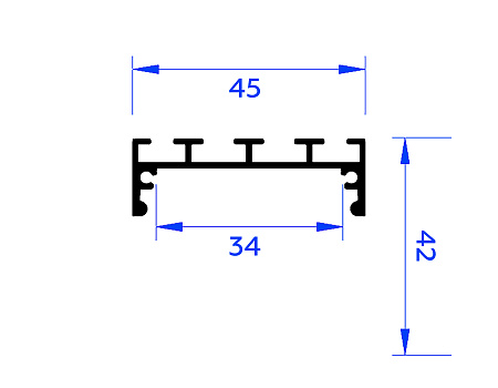 Профиль алюминиевый накладной/подвесной 42*45 "Profile System" Illumination GP3070BK Профиль алюминиевый накладной/подвесной 42*45 "Profile System" Illumination GP3070BK