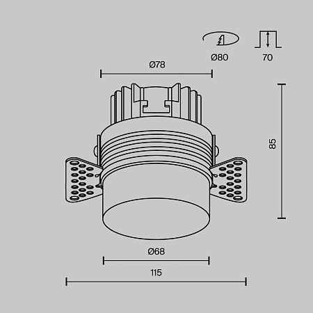 Сетильник встраиваемый светодиодный Maytoni Nude DL065-12W3K-TRS-W