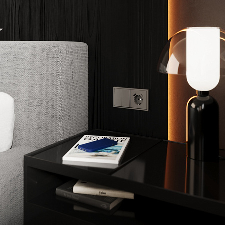 Выключатель двухклавишный перекрестный встраиваемый 10А Voltum S70 (кашемир) VLS020503