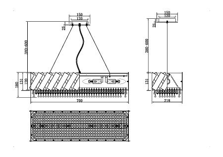 Светильник подвесной Maytoni Artistico MOD017PL-04BS