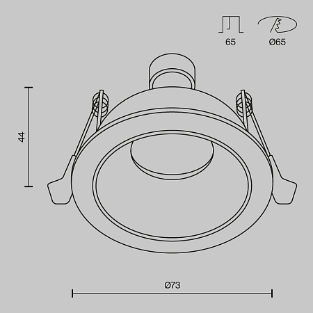 Светильник встраиваемый Maytoni Share DL126-GU10-W Светильник встраиваемый Maytoni Share DL126-GU10-W