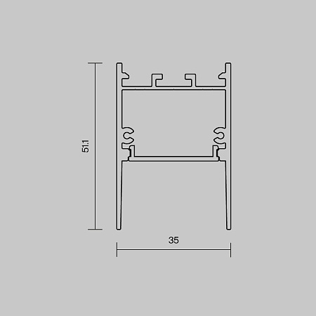 Алюминиевый профиль накладной-подвесной Maytoni ALM-3551-B-2M 633011 Алюминиевый профиль накладной-подвесной Maytoni ALM-3551-B-2M 633011