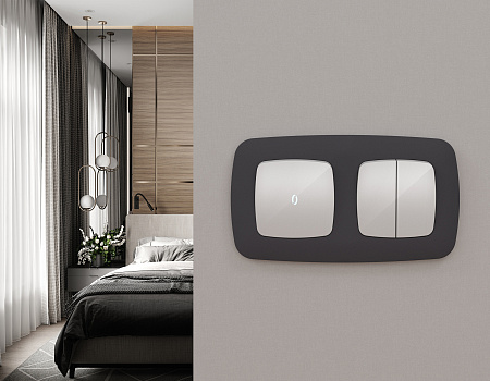 Комплект механизма 2-клавишного перекрестного выключателя 10A Omega MO403030