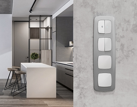 Комплект механизма 2-клавишного перекрестного выключателя 10A Omega MO103030 Комплект механизма 2-клавишного перекрестного выключателя 10A Omega MO103030