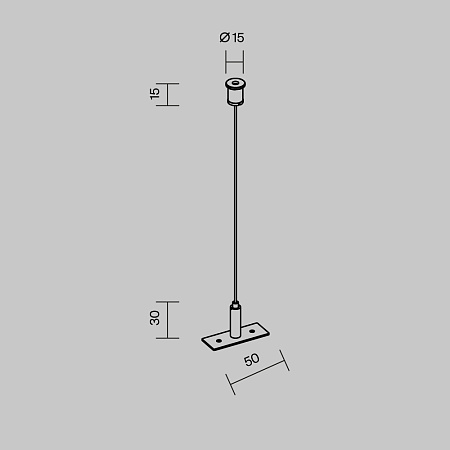 Гибкий подвес для уличной трековой системы Maytoni Elasity IP O-TR001-PW-H2M Гибкий подвес для уличной трековой системы Maytoni Elasity IP O-TR001-PW-H2M