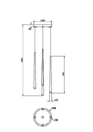 Светильник подвесной светодиодный Maytoni Cascade MOD132PL-L30BSK
