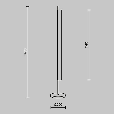 Торшер светодиодный Maytoni Loom MOD258FL-L15BS3K