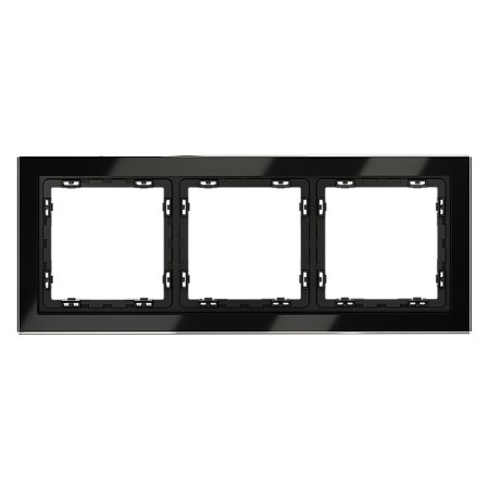 Рамка стеклянная VOLTUM S70 на 3 поста, (черный,стекло) VLS110308 Рамка стеклянная VOLTUM S70 на 3 поста, (черный,стекло) VLS110308