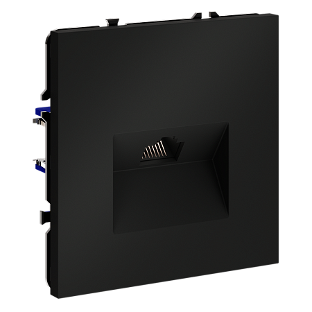 Розетка компьютерная встраиваемая VOLTUM S70 RJ45 кат.6, (черный матовый) VLS060108