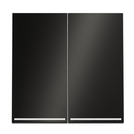 Клавиши для выключателя/переключателя двухклавишного с подсветкой Voltum S70 METAL (антрацит) VLSM000412