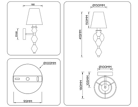 Светильник настенный High light LH75409 Светильник настенный High light LH75409