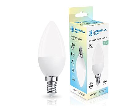 Лампа светодиодная C37 11W E14 4000K Ambrella light 371114