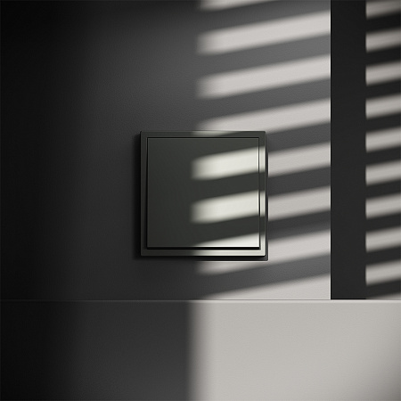 Выключатель с самовозвратом встраиваемый VOLTUM S70 одноклавишный (титан) VLS010606