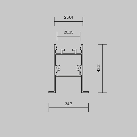 Алюминиевый профиль встраиваемый скрытого монтажа Maytoni ALM-3542-B-2M 632015