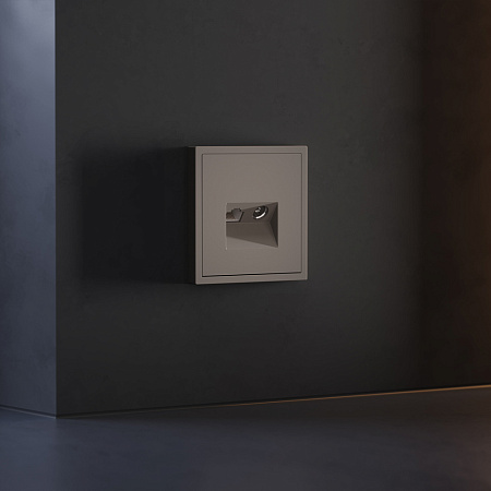 Накладка для розетки TV+RJ45 кат. 6 Voltum S70 (капучино) VLS002714 Накладка для розетки TV+RJ45 кат. 6 Voltum S70 (капучино) VLS002714