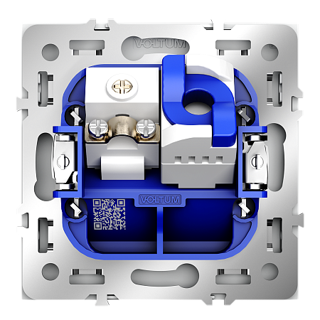 Розетка телевизионная встраиваемая TV+RJ45 кат. 6 Voltum S70 (белый матовый) VLS060702