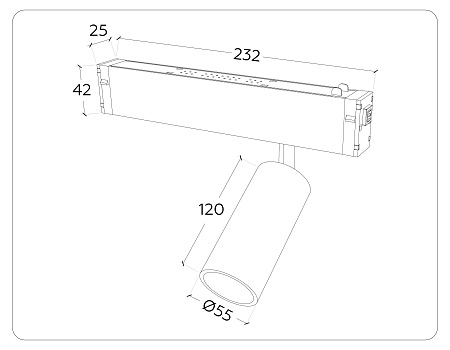 Трековый магнитный диммируемый светодиодный светильник Ambrella light Magnetic 220V GL1221