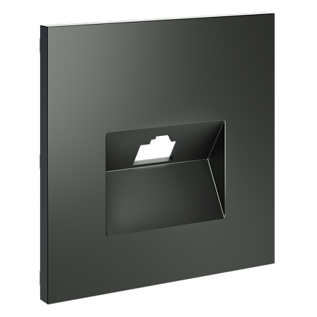 Накладка для розетки компьютерной RJ45 кат.6 Voltum S70 (титан) VLS001306