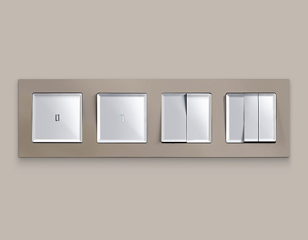 Комплект механизма 2-клавишного перекрестного выключателя 10A-250V Ambrella Volt Alfa MA403030 Комплект механизма 2-клавишного перекрестного выключателя 10A-250V Ambrella Volt Alfa MA403030