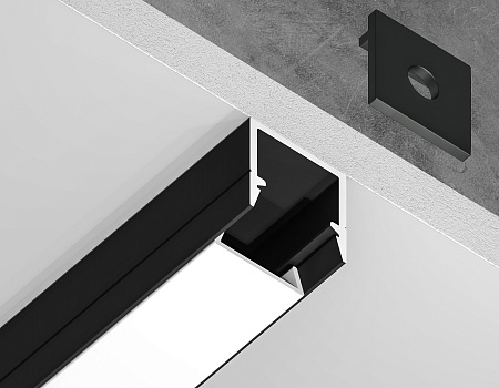 Профиль алюминиевый накладной 10*10 Illumination GP1650BK Профиль алюминиевый накладной 10*10 Illumination GP1650BK