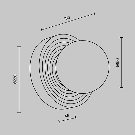 Светильник настенно-потолочный Maytoni Careless MOD403WL-01GR Светильник настенно-потолочный Maytoni Careless MOD403WL-01GR