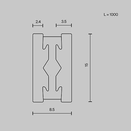 Шинопровод магнитный накладной Maytoni Flarity TRX154-111PT