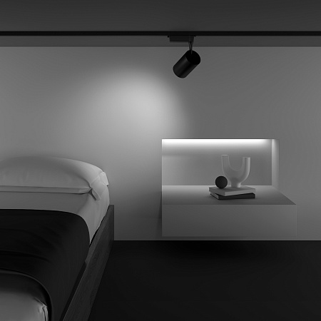 Трековый однофазный светодиодный светильник Maytoni Unity Vuoro TR003-1-15W4K-W-B