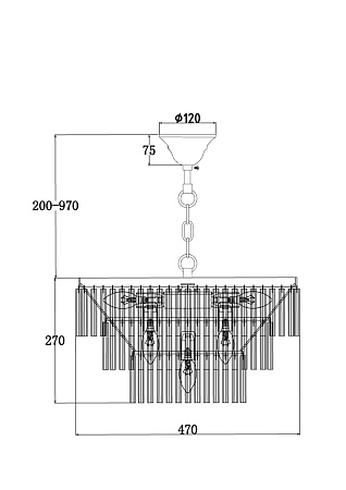 Подвесной светильник Maytoni Colonne MOD093PL-09BS