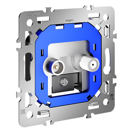 Механизм розетки телевизионной оконечной TV+SAT Voltum S70 VLS0604M Механизм розетки телевизионной оконечной TV+SAT Voltum S70 VLS0604M