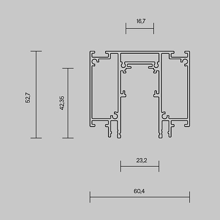 Шинопровод встраиваемый для натяжного потолка Maytoni Exility TRX034D-422W Шинопровод встраиваемый для натяжного потолка Maytoni Exility TRX034D-422W