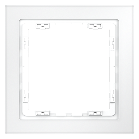 Рамка стеклянная VOLTUM S70 на 1 пост, (белый,матовый,стекло) VLS110102