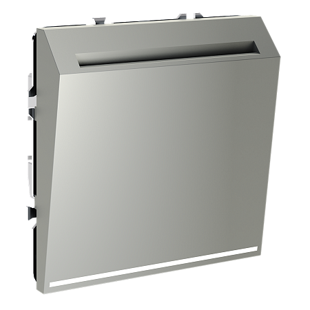 Выключатель встраиваемый карточный 16А Voltum S70 (сталь) VLS010705