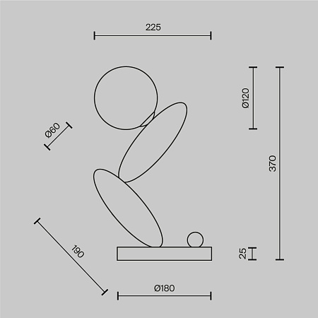 Настольная лампа светодиодная Maytoni Resonance MOD482TL-L6C3K