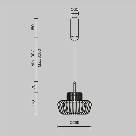 Светильник подвесной светодиодный Maytoni Namiki MOD465PL-L12BK2