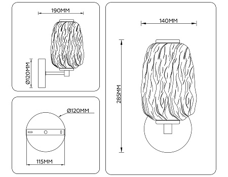 Светильник настенный светодиодный High light LH30108 Светильник настенный светодиодный High light LH30108
