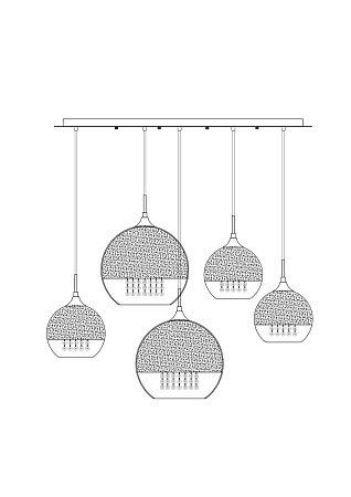 Светильник подвесной Maytoni Fermi P140-PL-170-5-G