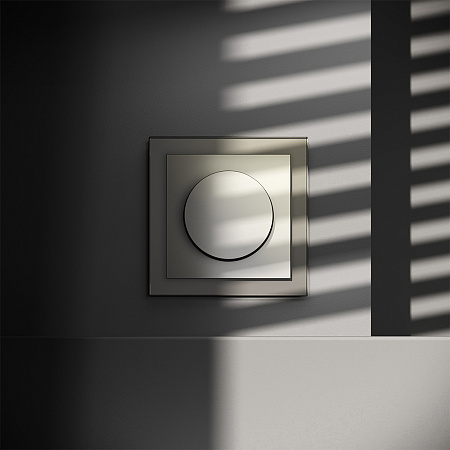 Светорегулятор встраиваемый VOLTUM S70 поворотно-нажимной 600 Вт, (шелк) VLS070304