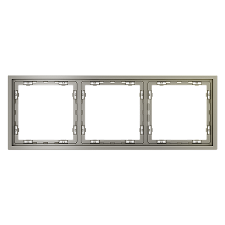 Рамка пластиковая VOLTUM S70 на 3 поста, (шелк) VLS100304