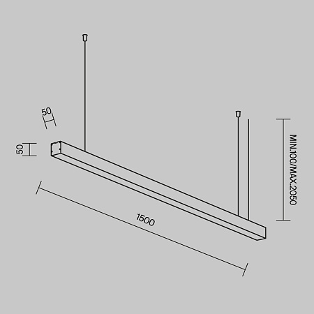 Линейный светильник светодиодный 4000К 1500*50*50мм Maytoni LL312022