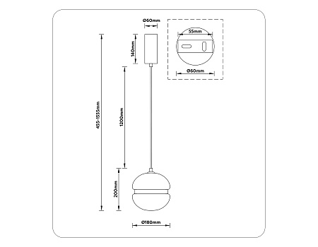 Светильник подвесной светодиодный Ambrella light HIGH LIGHT LH11001