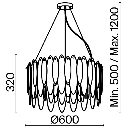 Люстра подвесная Freya Lucrecia FR5217PL-08FG