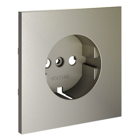 Накладка для розетки с заземлением Voltum S70 (шелк) VLS000604 Накладка для розетки с заземлением Voltum S70 (шелк) VLS000604