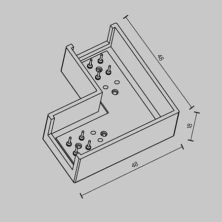 Коннектор питания угловой Maytoni Elasity TRA160CL-11B