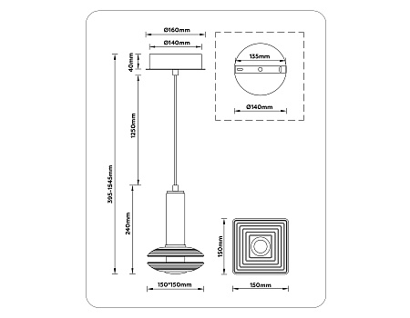 Светильник подвесной светодиодный Ambrella light HIGH LIGHT LH31003