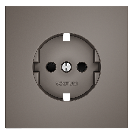 Накладка для розетки с заземлением и защитными шторками Voltum S70 (капучино) VLS000714 Накладка для розетки с заземлением и защитными шторками Voltum S70 (капучино) VLS000714