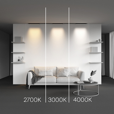 Трековый магнитный светодиодный светильник Maytoni Levity Basis TR192-1-12W3K-B