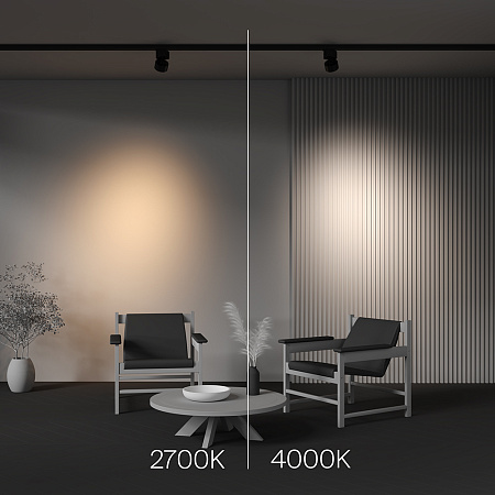 Трековый трехфазный светодиодный светильник Maytoni Trinity Alfa TR199-3-15W2.7K-M-B