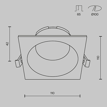 Светильник встраиваемый Maytoni Share DL126-GX53-SQ-W Светильник встраиваемый Maytoni Share DL126-GX53-SQ-W